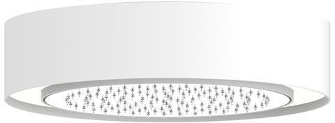KEUCO Duschleuchte on/off 06830 mit Kopfbrause und Brausearm, 400 x 100 mm, weiß matt