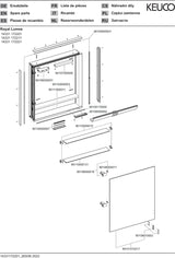 KEUCO Royal Lumos Spiegelschrank 650 mm, Wandeinbau, Anschlag rechts, silber-eloxiert