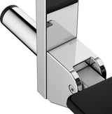 KEUCO Klappsitz zum Einhängen Care 35181 verchromt/schwarz – Wandmontage
