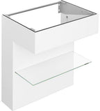 m Glasab. und Bel. 32510, 800 x 870 x 490 weiß