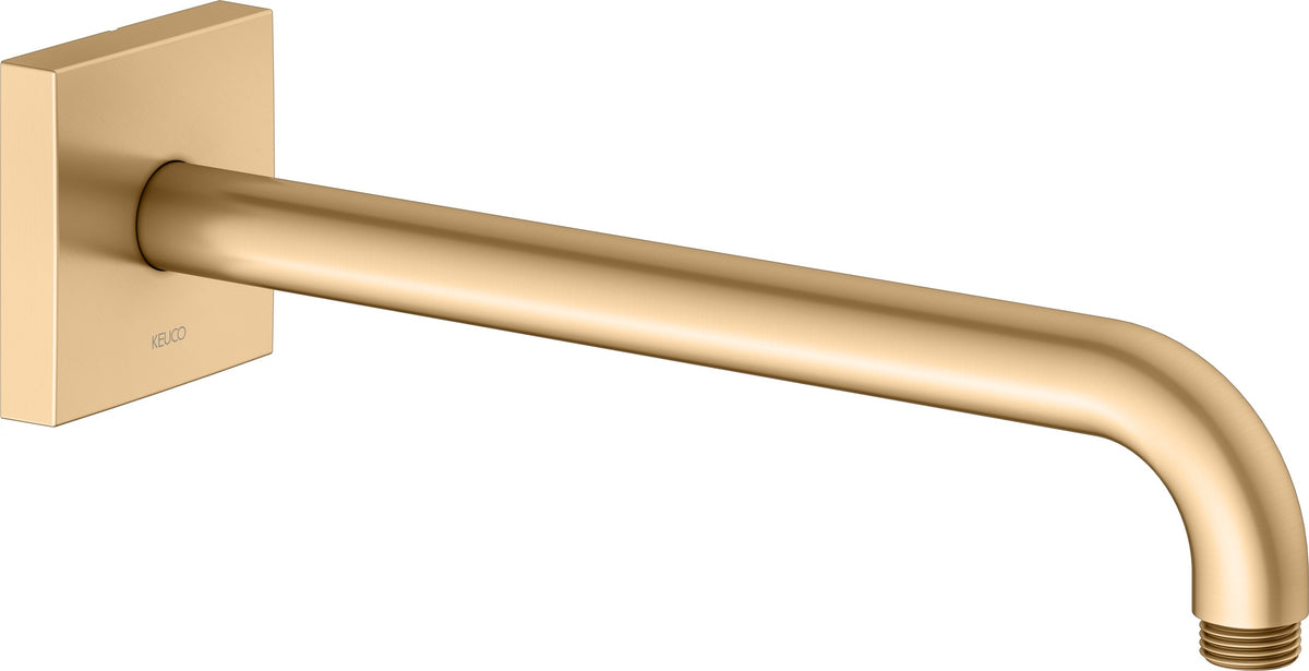 KEUCO Brausearm Edition 300, Wandanschluss, 300 mm, verchromt – Eckige Form, Metall