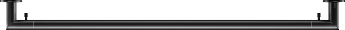 KEUCO REVA Badetuchhalter 600 mm schwarz matt mit integriertem Haken – Wandmontage