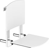 KEUCO Klappsitz zum Einhängen Care 35181 verchromt/schwarz – Wandmontage