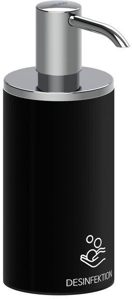 Keuco Desinfektionsmittelspender PLAN Tischmodell verchromt/schwarz – 250 ml, 1 ml/Hub