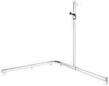 KEUCO AXESS Duschhandlauf 850 mm rechts mit Brausestange, silber-eloxiert