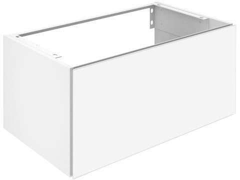 KEUCO X-Line Waschtischunterbau 800 mm, 1 Auszug, anthrazit/Glas anthrazit – mit Inneneinteilung