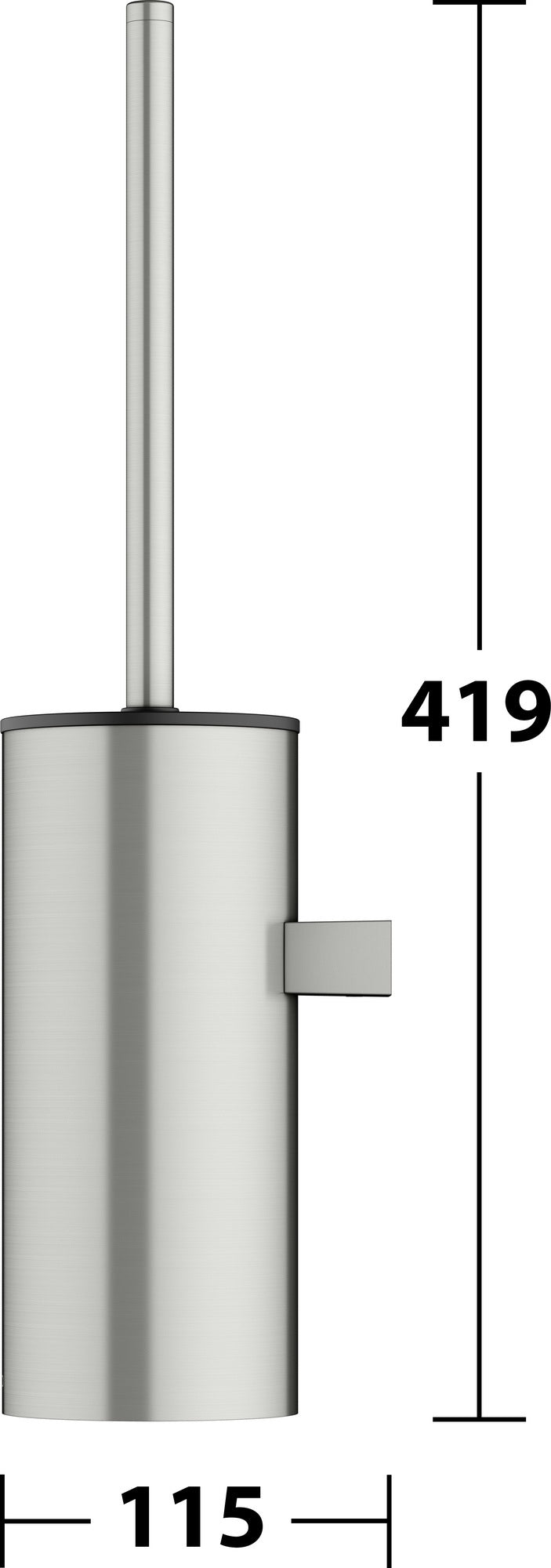 KEUCO Collection Moll Toilettenbürstengarnitur Wand verchromt/weiß – Wandmontage mit Deckel