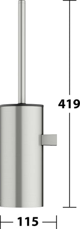 KEUCO Collection Moll Toilettenbürstengarnitur Wand verchromt/weiß – Wandmontage mit Deckel
