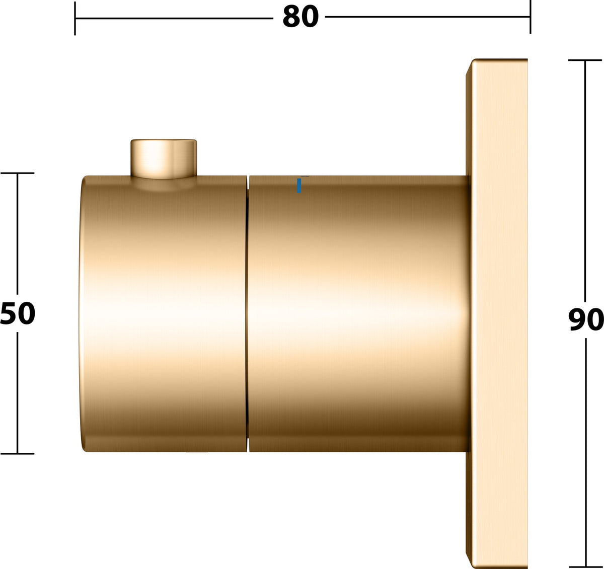 KEUCO IXMO Thermostatarmatur Unterputz rund verchromt – mit Sicherheitssperre bei 38 °C