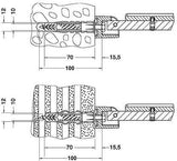 KEUCO Plan Care Befestigungsset 2 – Senkschrauben 10x80 V2A & Dübel UX12