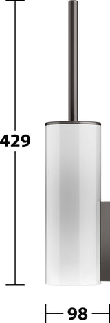KEUCO Edition 400 Toilettenbürstengarnitur mit Echtkristalleinsatz, Nickel gebürstet