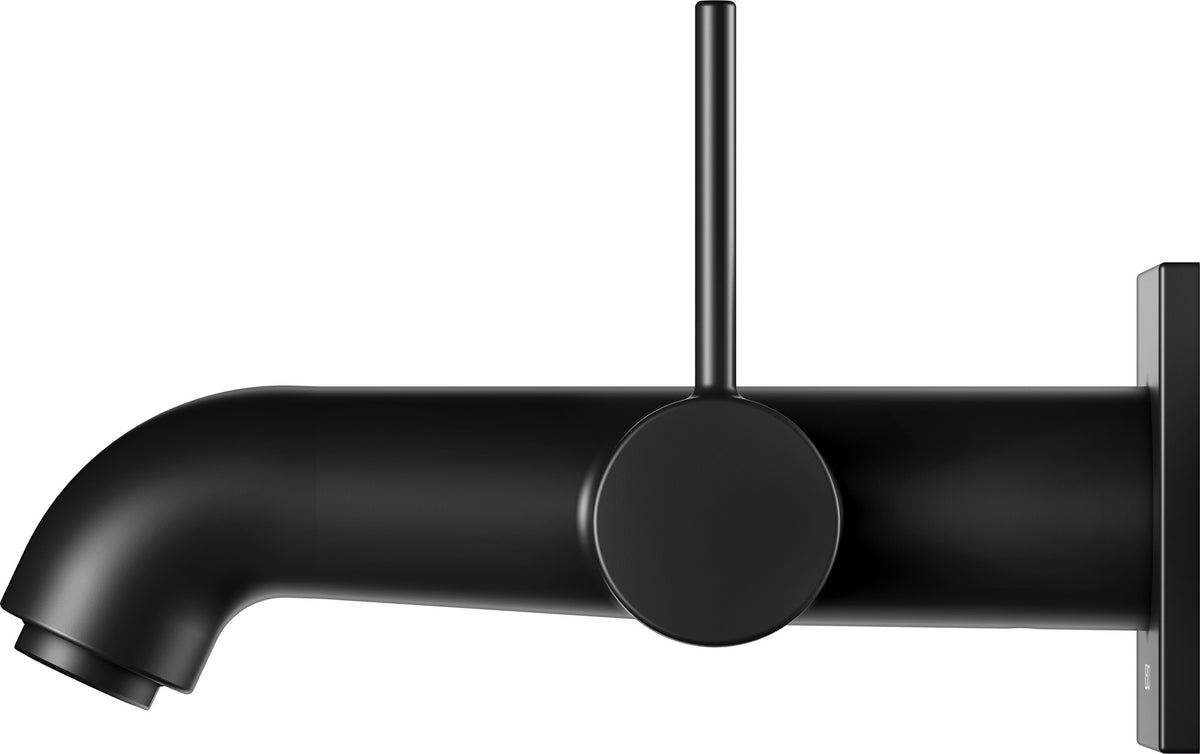 KEUCO IXMO Pure Einhebel-Waschtischmischer Unterputz, eckig, Ausladung 165 mm, schwarz matt