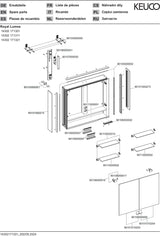 KEUCO Royal Lumos Spiegelschrank 800 mm mit LED-Beleuchtung und Ablagefach, silber-eloxiert