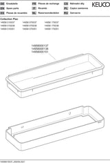 KEUCO Duschkorb Plan 14958 – Verchromt/Schwarzgrau, Rechteckig, Wandmontage, Mit Einsatz