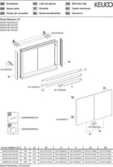 KEUCO Royal Modular 2.0 Spiegelschrank 600 mm, unbeleuchtet, Wandvorbau, silber-eloxiert
