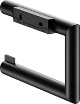 KEUCO REVA Toilettenpapierhalter offene Form schwarz matt – Wandmontage zum Kleben oder Schrauben