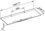 KEUCO Edition 11 Keramik-Doppelwaschtisch 1407 mm weiß mit CleanPlus und 2x 3-Loch-Bohrung