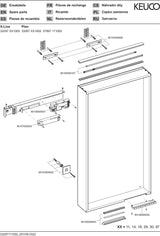 KEUCO X-Line Lichtspiegel 460x850mm anthrazit – LED, Touch-Sensor, A++