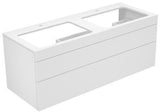 KEUCO Edition 400 Waschtischunterbau 1400 mm anthrazit mit 2 Auszügen und Glasabdeckplatte