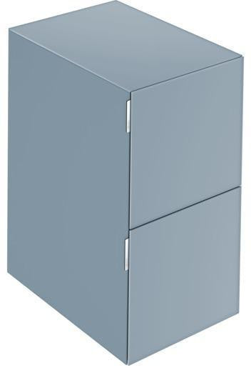 KEUCO Edition 11 Art Sideboard 400 mm mit 2 Auszügen und Beleuchtung – Weiß / Glas Weiß