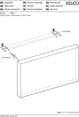 KEUCO X-Line Kristallspiegel 460x850 mm anthrazit – Rahmenloser Wandspiegel ohne Beleuchtung
