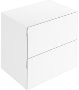 KEUCO Edition 11 Art Sideboard 400 mm mit 2 Auszügen und Beleuchtung – Weiß / Glas Weiß