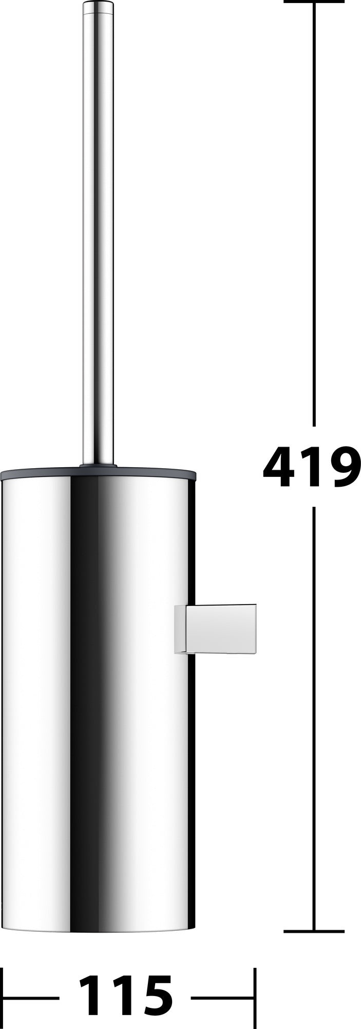 KEUCO Collection Moll Toilettenbürstengarnitur Wand verchromt/weiß – Wandmontage mit Deckel
