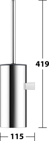 KEUCO Collection Moll Toilettenbürstengarnitur Wand verchromt/weiß – Wandmontage mit Deckel