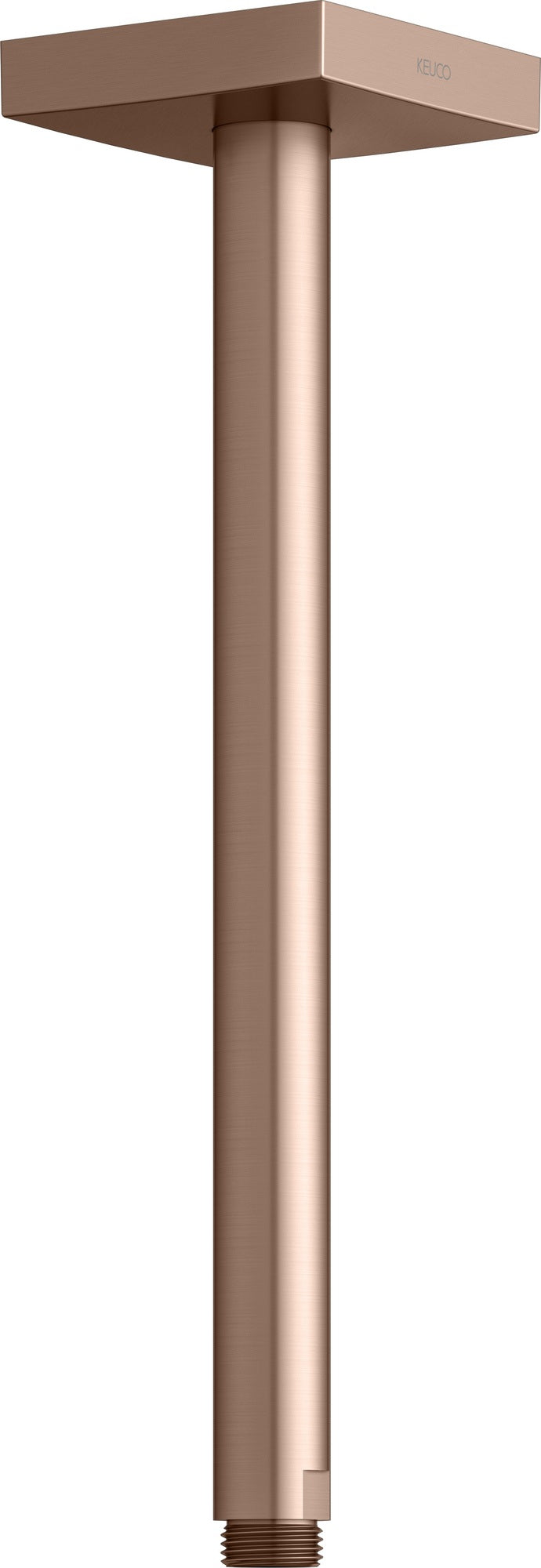 KEUCO Brausearm Edition 300 Deckenanschluss 100 mm verchromt – Eckige Form für moderne Duschen