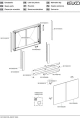 KEUCO SOMARIS Spiegelschrank Wandeinbau 1000 x 710 x 115 mm verspiegelt