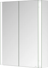KEUCO Somaris Spiegelschrank 600 x 710 x 128 mm Eiche hell Dekor – 2 Türen Wandvorbau