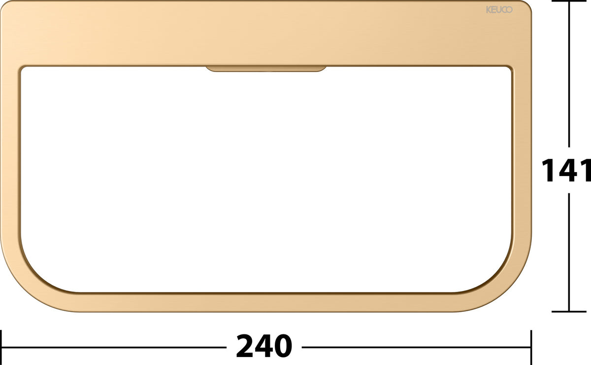 KEUCO Collection Moll Handtuchring 12721, verchromt, softcube-Design, Wandmontage