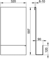 KEUCO Duschablage 24951 einhängbar 320 x 600 x 90 mm schwarz matt mit Haken