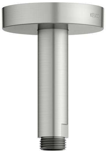 KEUCO Brausearm Elegance 51688, Deckenanschluss, 100 mm, verchromt – Rundes Design für die Deckenmontage