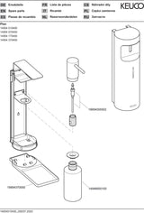 KEUCO Desinfektionsmittelspender Plan Wandmodell verchromt/schwarz ohne Fenster 750 ml