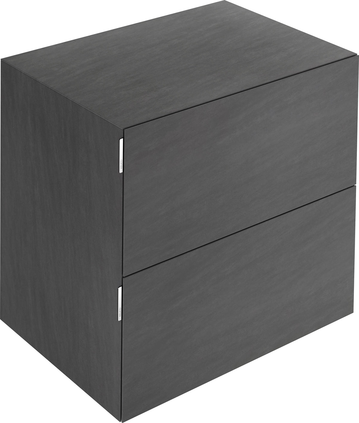KEUCO Edition 11 Art Sideboard 400 mm mit 2 Auszügen und Beleuchtung – Weiß / Glas Weiß