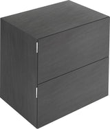 KEUCO Edition 11 Art Sideboard 400 mm mit 2 Auszügen und Beleuchtung – Weiß / Glas Weiß