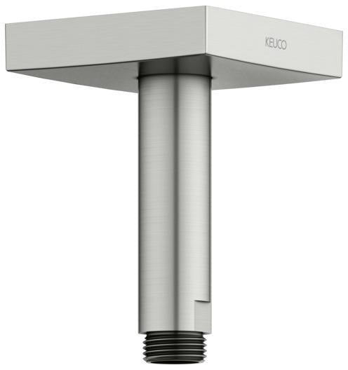 KEUCO Brausearm Edition 300 Deckenanschluss 100 mm verchromt – Eckige Form für moderne Duschen