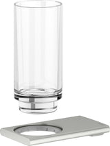 KEUCO Edition 400 Glashalter mit Echtkristall-Glas, verchromt – Wandmontage, softcube Design