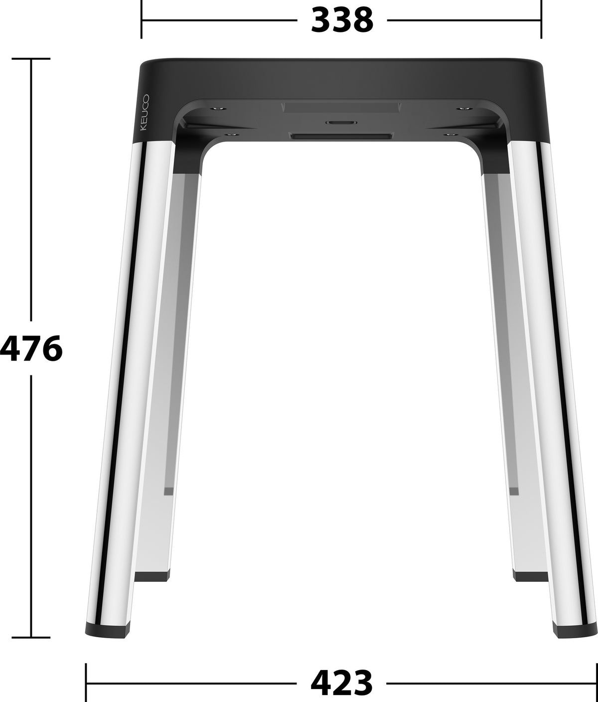 KEUCO AXESS Bad-Hocker 35082 – verchromt/weiß, stilvoll & funktional