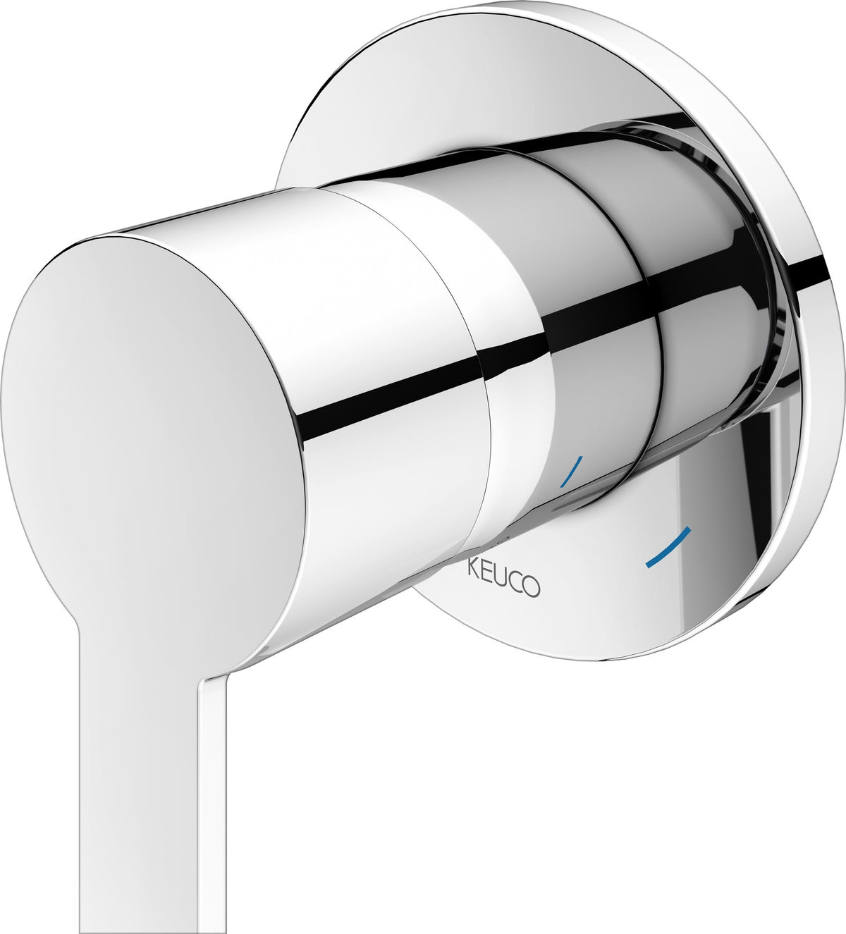 KEUCO Plan Blue Unterputz Einhebelmischer Aluminium-Finish – Fertigmontageset