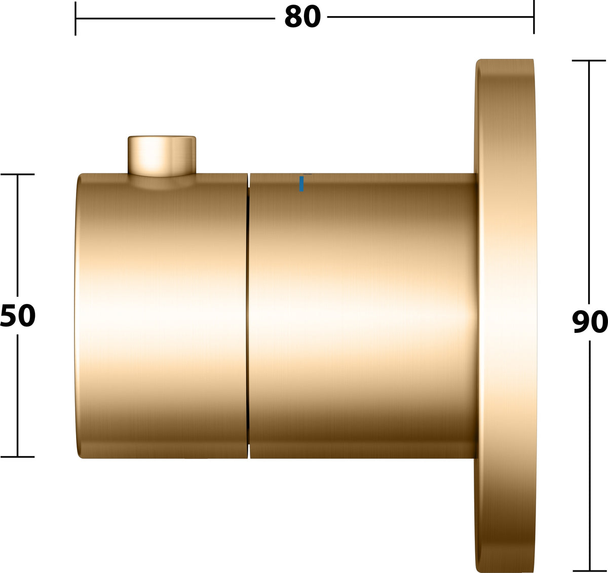 KEUCO IXMO Thermostatarmatur Unterputz rund verchromt – mit Sicherheitssperre bei 38 °C