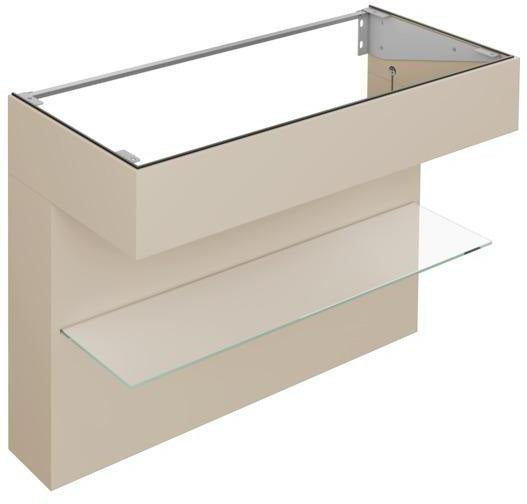 KEUCO Edition 11 Art Waschtischunterbau 800 mm mit Glasablage und Beleuchtung in Weiß