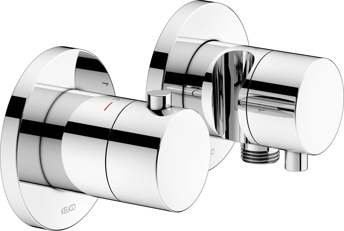 KEUCO Plan blue Thermostatarmatur Set Unterputz 2-Wege aluminium-finish
