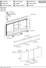 KEUCO Royal Lumos Spiegelschrank 1400 mm Wandeinbau silber-eloxiert mit Ablagefach