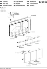 KEUCO Royal Lumos Spiegelschrank Wandeinbau 1200x735x130 mm silber-eloxiert mit Ablagefach