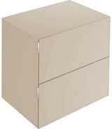 KEUCO Edition 11 Art Sideboard 400 mm mit 2 Auszügen und Beleuchtung – Weiß / Glas Weiß
