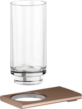 KEUCO Edition 400 Glashalter mit Echtkristall-Glas, verchromt – Wandmontage, softcube Design
