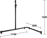 KEUCO AXESS Duschhandlauf 850 mm rechts mit Brausestange, silber-eloxiert