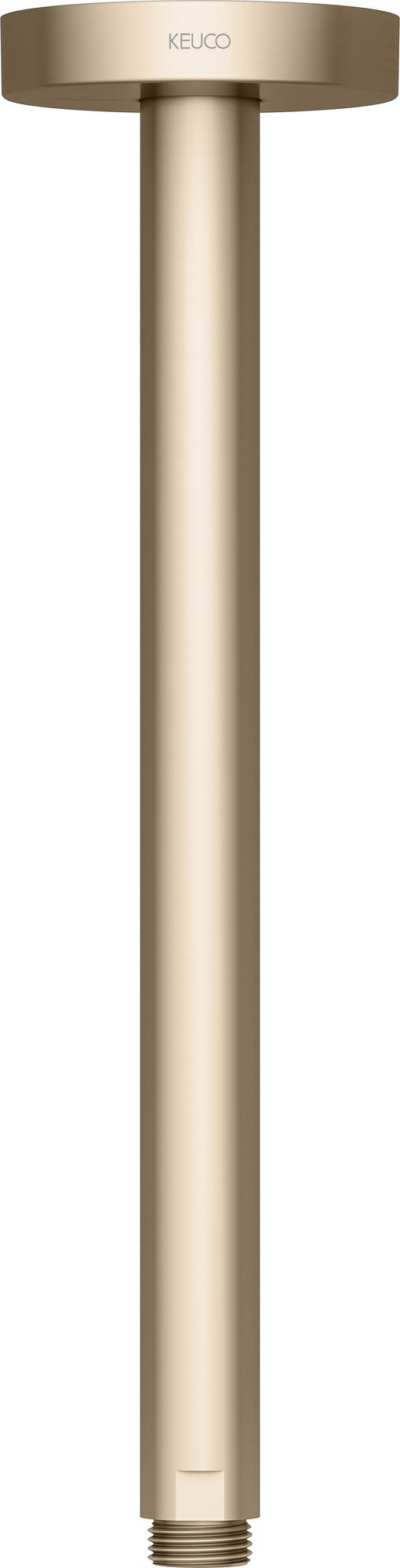 KEUCO Brausearm Elegance 51688, Deckenanschluss, 100 mm, verchromt – Rundes Design für die Deckenmontage